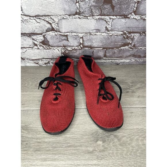 Arcopedico Lightweight Red Knit Lace Up Comfort Sneakers Women’s Sz 43EU/12M US - Picture 13 of 16